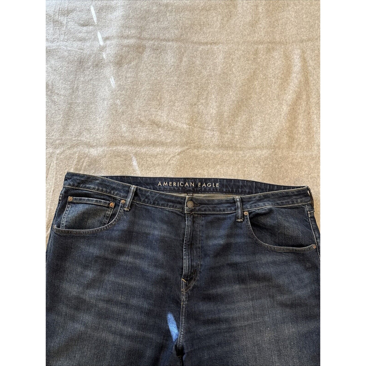 American Eagle Jeans Mens 44x32 Blue Denim Original Straight Flex 44